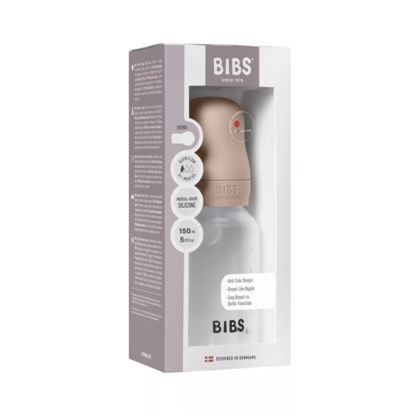 Sada fľašiek BIBS so silikónovým cumičkom – Púdrovoružová