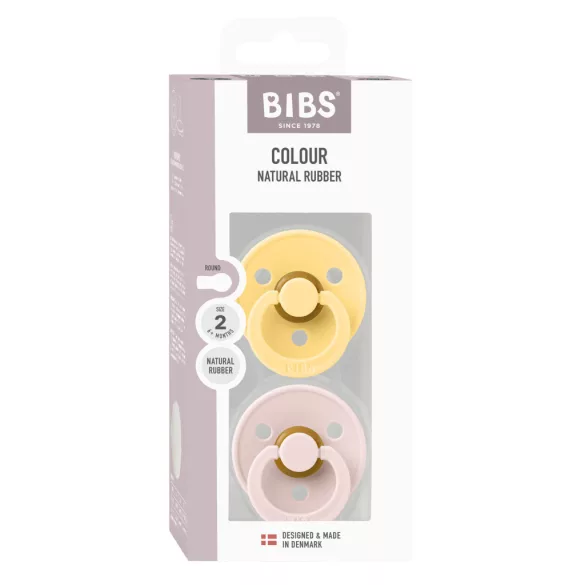 BIBS Colour Cumi 2-dielna sada (Krémovo žltá/Okvetný lístok) 6–18 mesiacov