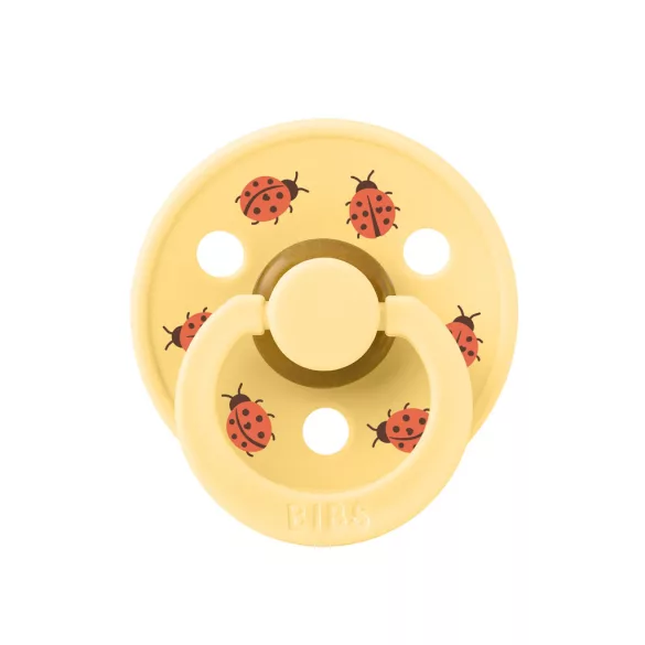 BIBS Studio Ladybugs Colour Urban Garden Cumí 6–18 mesiacov – krémovožltá (v balení)