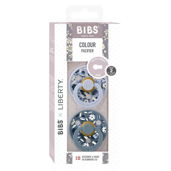 BIBS x Liberty 2-dielna sada Colour Bobo cumíkov 6–18 mesiacov – mix v odtieni bledomodrej