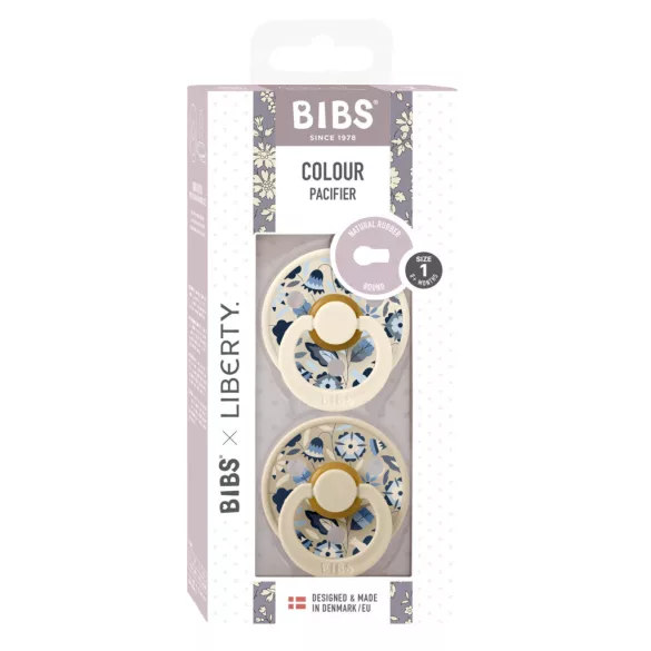 BIBS x Liberty 2-dielna sada Colour Bobo cumíka 0–6 mesiacov – Krémovo biela Mix