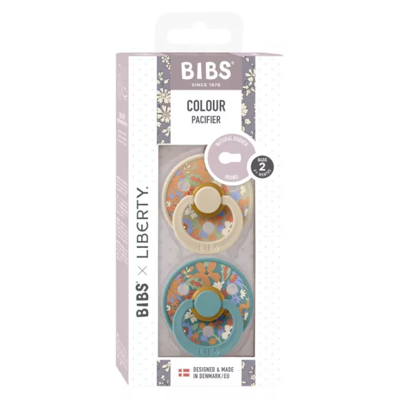 BIBS x Liberty 2-dielna sada Colour Cumi 6–18 mesiacov – Letné kvety a vanilka