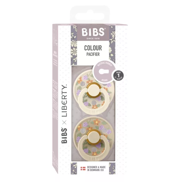 BIBS x Liberty 2-dielna sada Colour Cumi 0–6 mesiacov – Jahodovo-krémovo-biela kombinácia