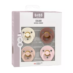   BIBS Colour Cumi 4-dielna sada (krémovo biela/pudrová ružová/medvedík/kvet čerešne) 0–6 mesiacov