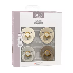   BIBS Colour Cumi 4-dielna sada (krémovo biela/piesková/vanilková/dubová) 6–18 mesiacov