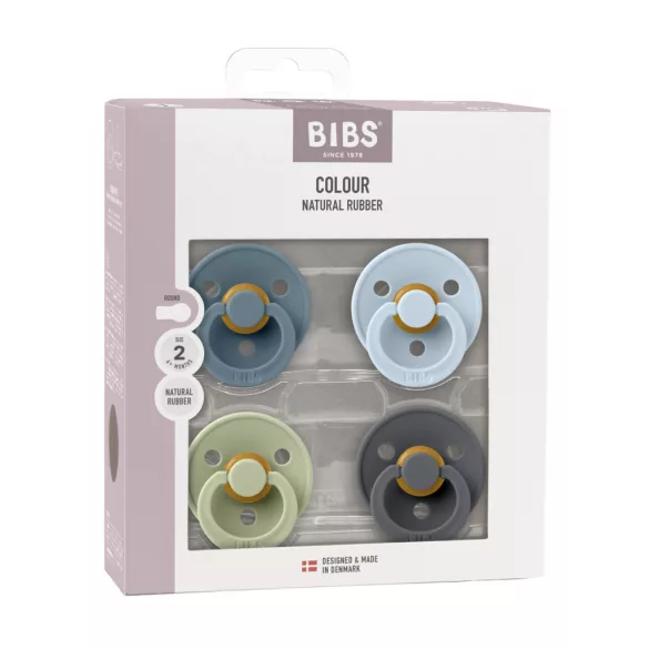 BIBS Colour Cumi 4-dielna sada (páv/šalvia/pastelovo modrá/grafitová) 6–18 mesiacov