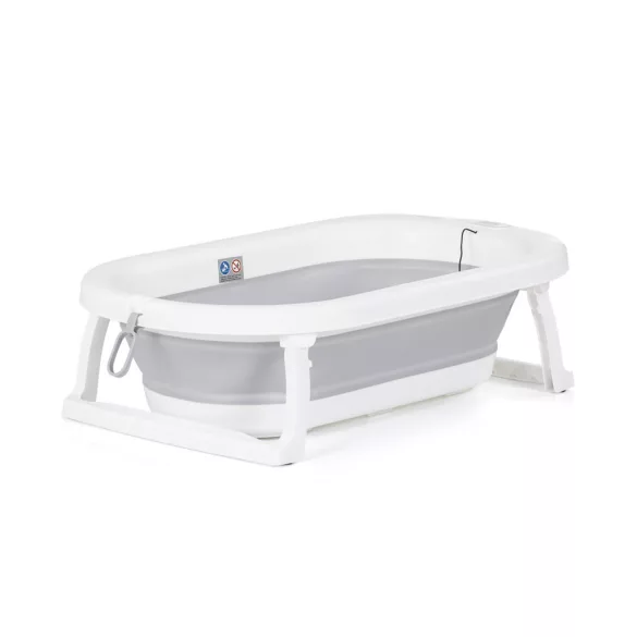 Chipolino Bubble Spa 3v1 skladacia vanička s príslušenstvom 83 cm - light grey