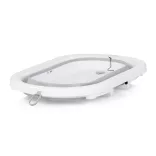 Chipolino Bubble Spa 3v1 skladacia vanička s príslušenstvom 83 cm - light grey