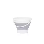 Chipolino Bubble Spa 3v1 skladacia vanička s príslušenstvom 83 cm - light grey