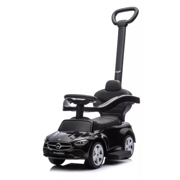 Chipolino Mercedes Benz C-Class detské autíčko s vodiacou tyčou - black