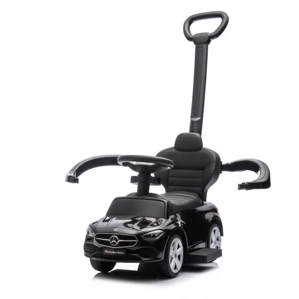 Chipolino Mercedes Benz C-Class detské autíčko s vodiacou tyčou - black