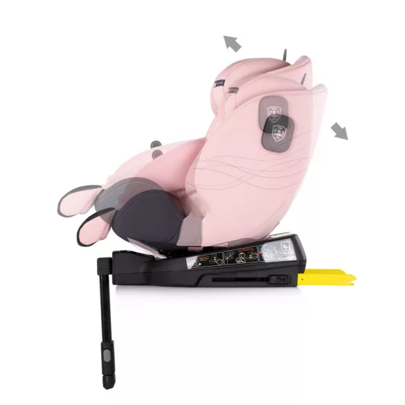 Chipolino Premium 360 autosedačka I-Size 40-150cm - pink marshmallow