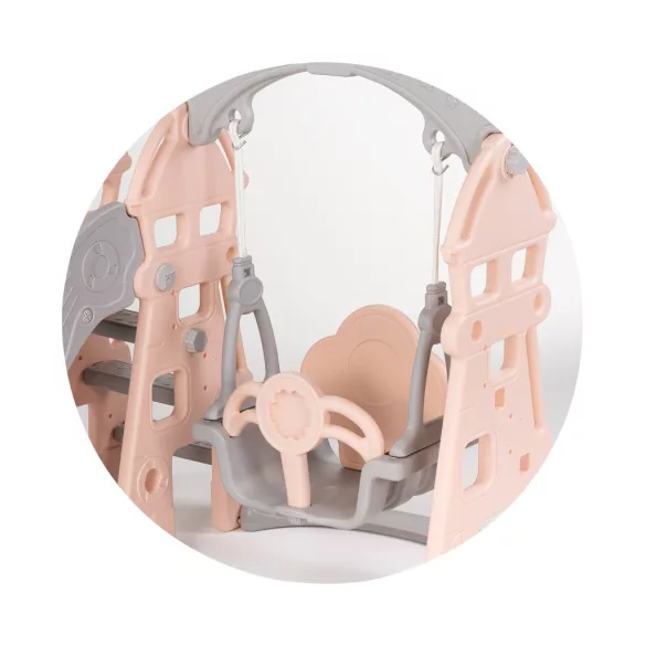 Chipolino Ring hojdačka a šmýkačka - pink