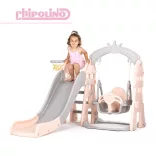 Chipolino Ring hojdačka a šmýkačka - pink