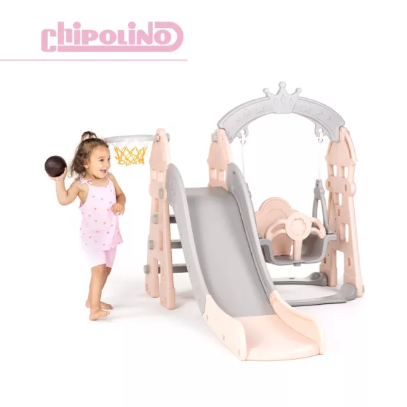 Chipolino Ring hojdačka a šmýkačka - pink