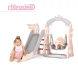 Chipolino Ring hojdačka a šmýkačka - pink