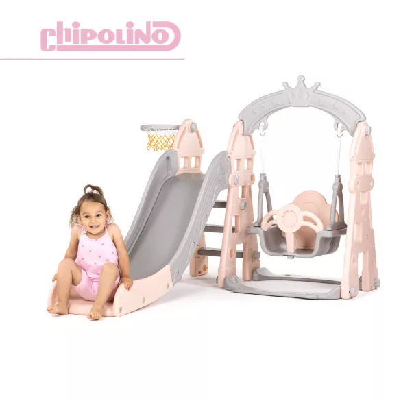 Chipolino Ring hojdačka a šmýkačka - pink