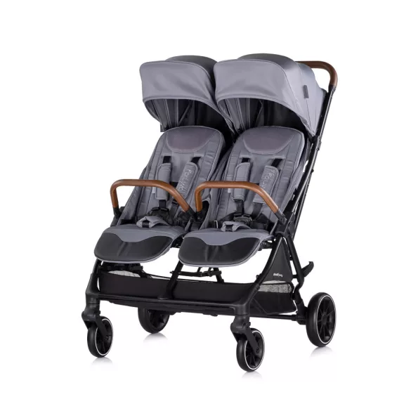 Chipolino Twinity kočík pre dvojičky - cloud