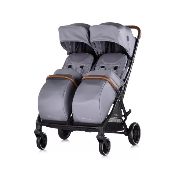 Chipolino Twinity kočík pre dvojičky - cloud
