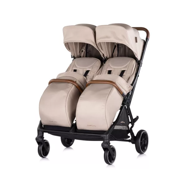 Chipolino Twinity kočík pre dvojičky - tiramisu