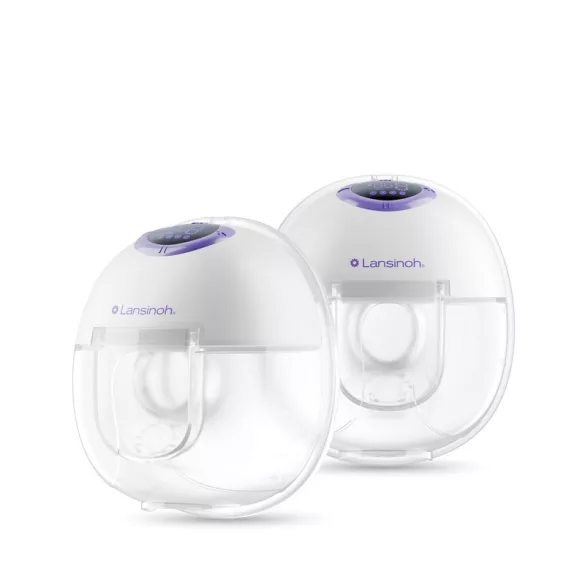 Prenosná odsávačka mlieka Lansinoh – 4-fázová, dvojitá + sada podprsenky s terapeutickými guličkami