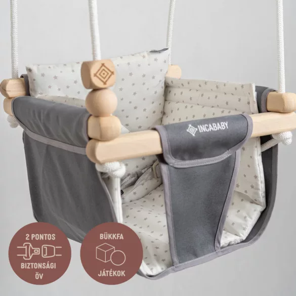 Incababy Junior hojdačka Comfort - Grey Stars