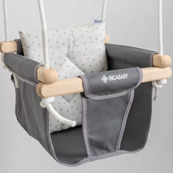 Incababy Junior hojdačka Basic - Grey Stars
