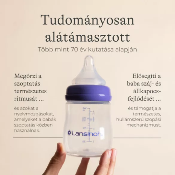 Lansinoh 2 ks fľaše s pomalým prietokom + 2 ks viečok, 160 ml