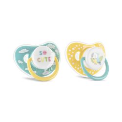 Baby Care cumlík s krytom 2ks 6M+ - YELLOW/BLUE