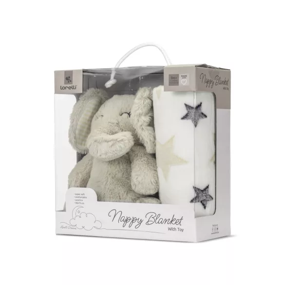 Lorelli Nappy prikríka 75x90 cm - Beige Elephant