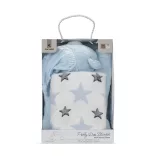 Lorelli Poffy Duo prikrývka 75x90 cm s vankúšikom 45x30 cm - White Blue Teddy Bear