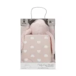 Lorelli Poffy Duo prikrývka 75x90 cm s vankúšikom 45x30 cm - Peach Bunny