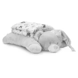 Lorelli Poffy Duo prikrývka 75x90 cm s vankúšikom 45x30 cm - White Grey Teddy Bear