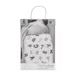 Lorelli Poffy Duo prikrývka 75x90 cm s vankúšikom 45x30 cm - White Grey Teddy Bear