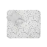 Lorelli Poffy Duo prikrývka 75x90 cm s vankúšikom 45x30 cm - White Grey Teddy Bear