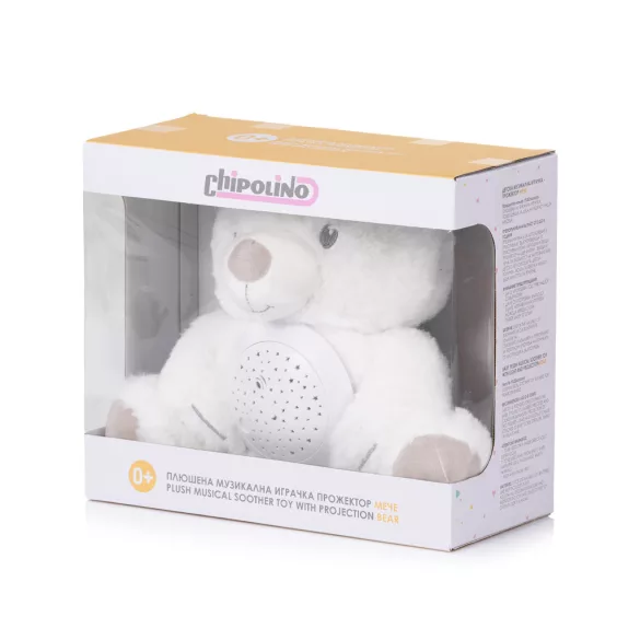 Chipolino plyšová hračka so svetlom a hudbou - Bear" white