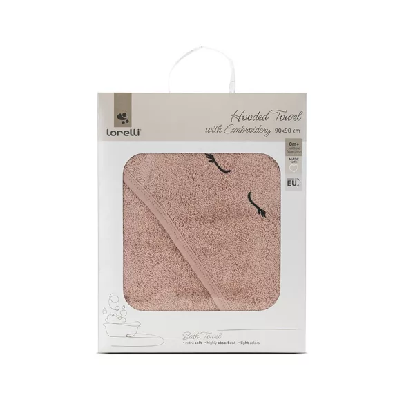 Lorelli osuška s kapucňou 90/90 cm - Rose Some