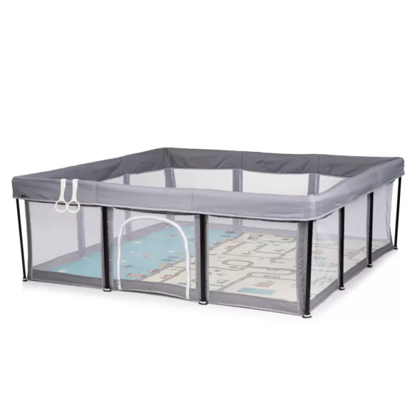 Chipolino Easy skladacia detská ohrádka 180x180 cm - grey