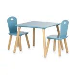 Detský stolík Chipolino so 2 stoličkami – modrý