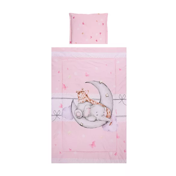 Lorelli 3-dielna sada posteľnej bielizne – Butterflies Pink