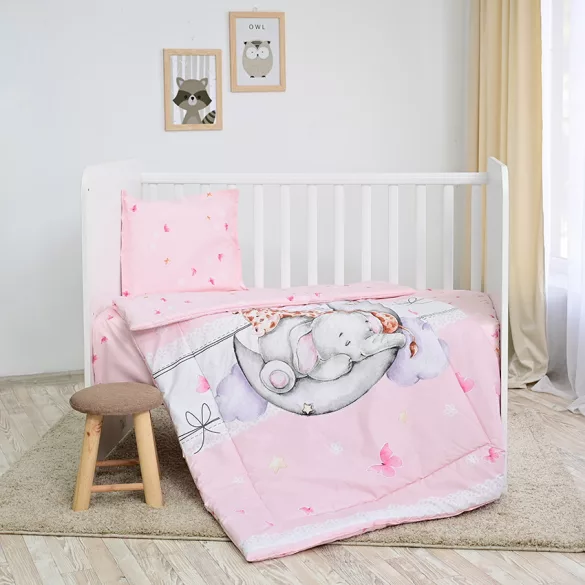 Lorelli 3-dielna sada posteľnej bielizne – Butterflies Pink