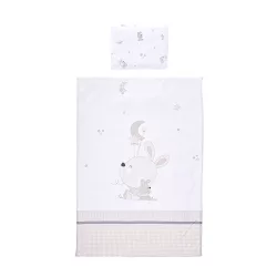  Lorelli 3-dielna sada posteľnej bielizne – Little Rabbits Grey