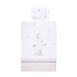   Lorelli 4-dielna sada posteľnej bielizne – Little Rabbits Grey