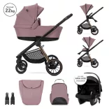 Lorelli Bianca 3v1 kočík pre novorodencov – Pink
