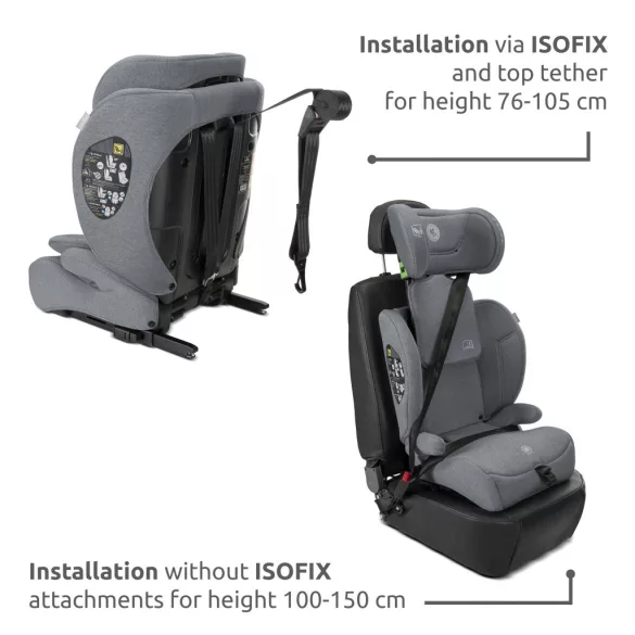 Detská autosedačka Lorelli Rio i-Size 76–150 cm s upevnením ISOFIX – ružová