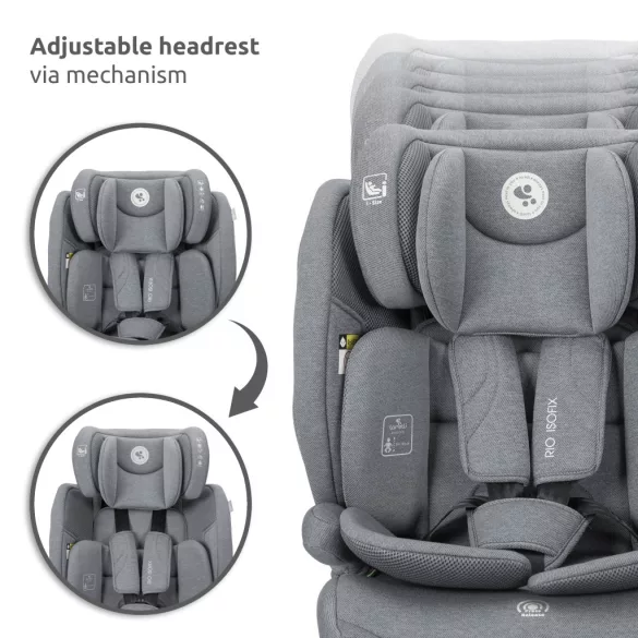 Detská autosedačka Lorelli Rio i-Size 76–150 cm s upevnením ISOFIX – ružová