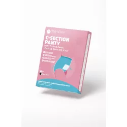   MomCare Stahovacie nohavičky po cisárskom reze s integrovaným panelom C-Satin okolo jazvy – čierne L-XL