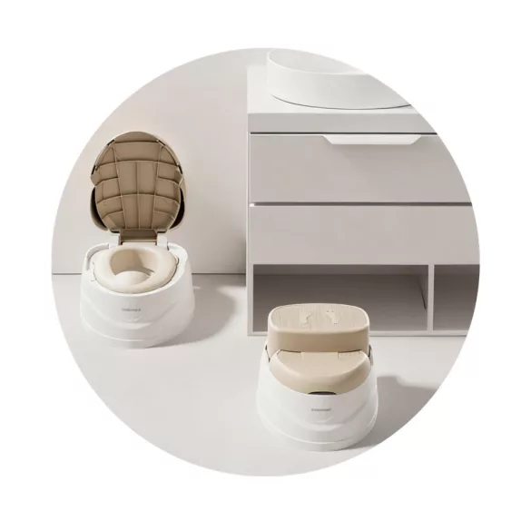 Chipolino Step 2 detská postieľka a schodík – latte
