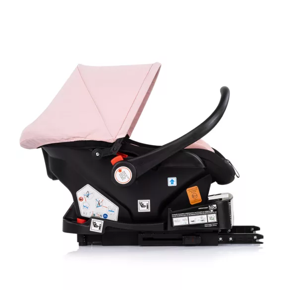 Chipolino Amore autosedačka s adaptérom 40–87 cm – Pink powder