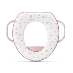   Lorelli polstrovaný zúžovač na WC s držadlom - Planets Pink